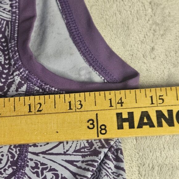 Lucy Power Activewear Purple Paisley Stretch Workout Tank Top Womens Size XS - Picture 5 of 6